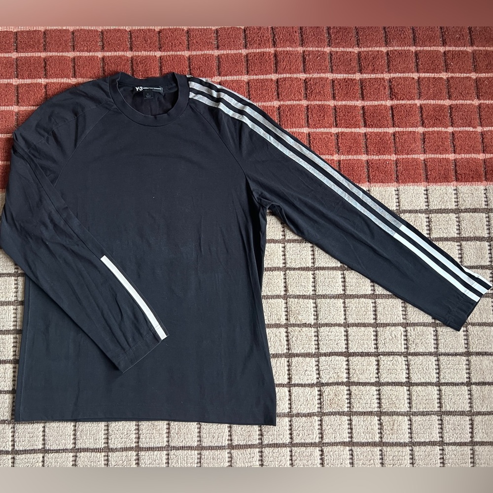 Y-3 3-Stripe Raglan Long Sleeve T-Shirt